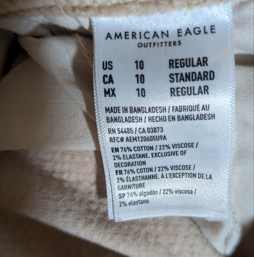 American Eagle Corduroy Super High Rise Baggy Wide Leg Pant - Picture 5 of 5